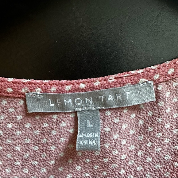 Lemon Tart Large Silky Button Down Tank Top - Picture 7 of 7